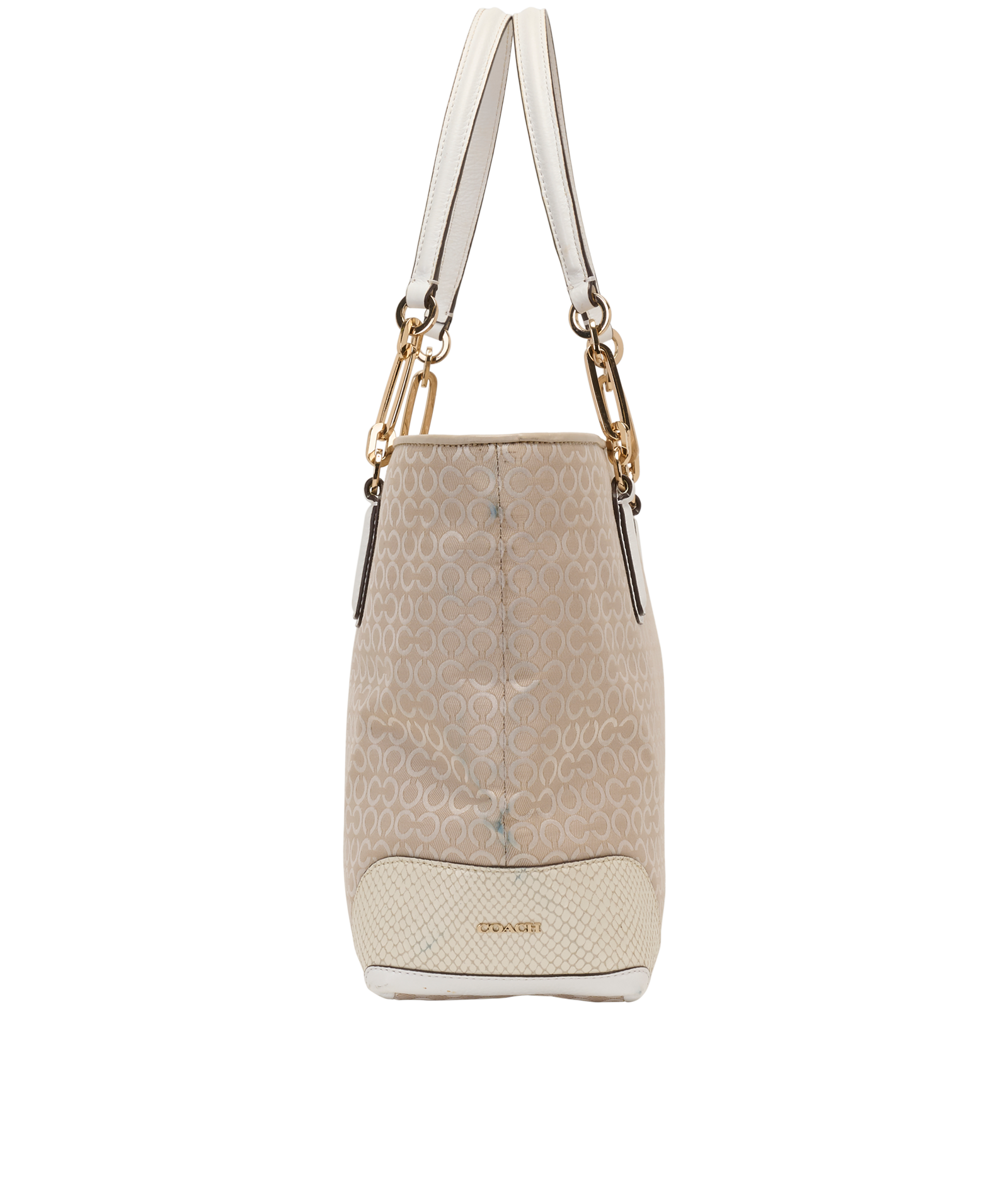 Madison Tote, &pound;75, Handbags, Beige, Canvas, Bottom view